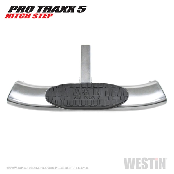 Westin Automotive PRO TRAXX 5 HITCH STEP 27IN STEP FOR 2IN RECEIVER STAINLESS STEEL 21-50010 - main